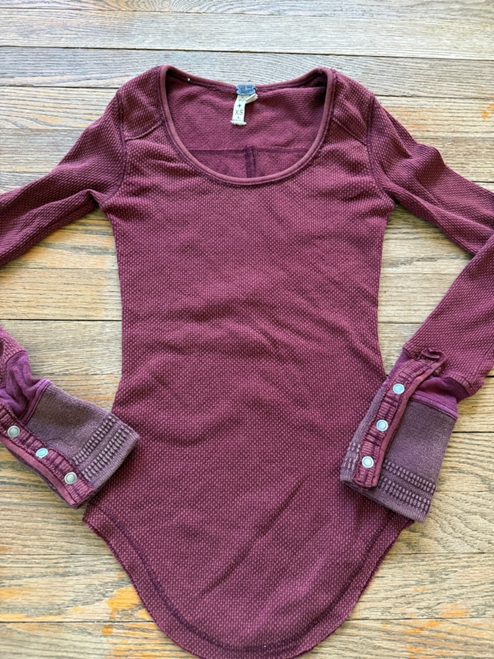 We The Free Mauve Ribbed Scoop Neck Top